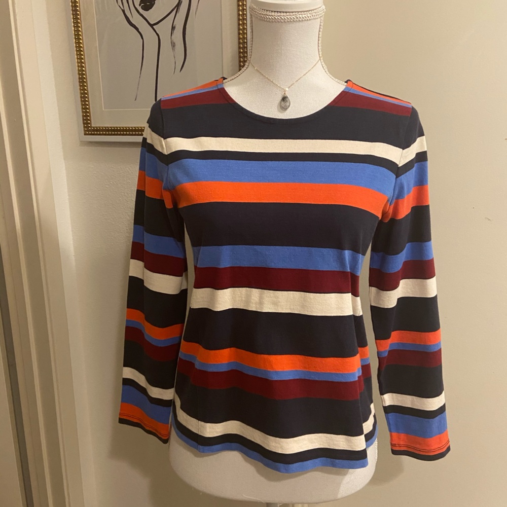 J. Crew Color Block Striped Knit Top